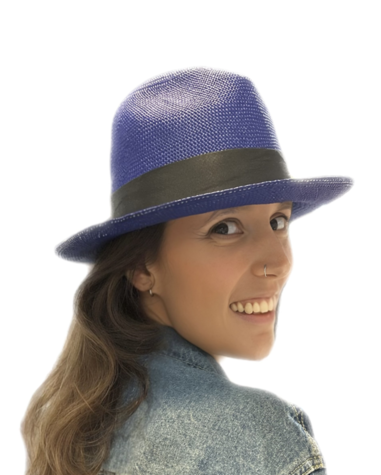 Blue Panama Hat | Handwoven Toquilla Palm Hat | Authentic Panama Hats Singapore