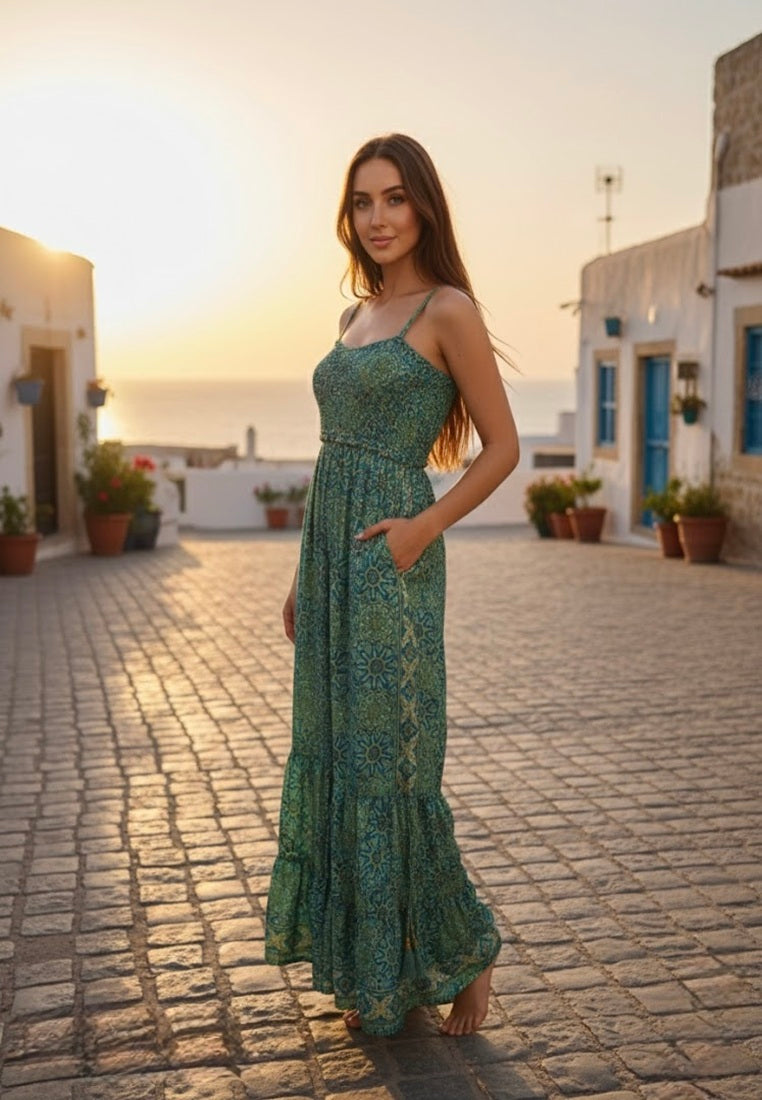 Emerald Bohemian Jumpsuit | Resortwear Singapore