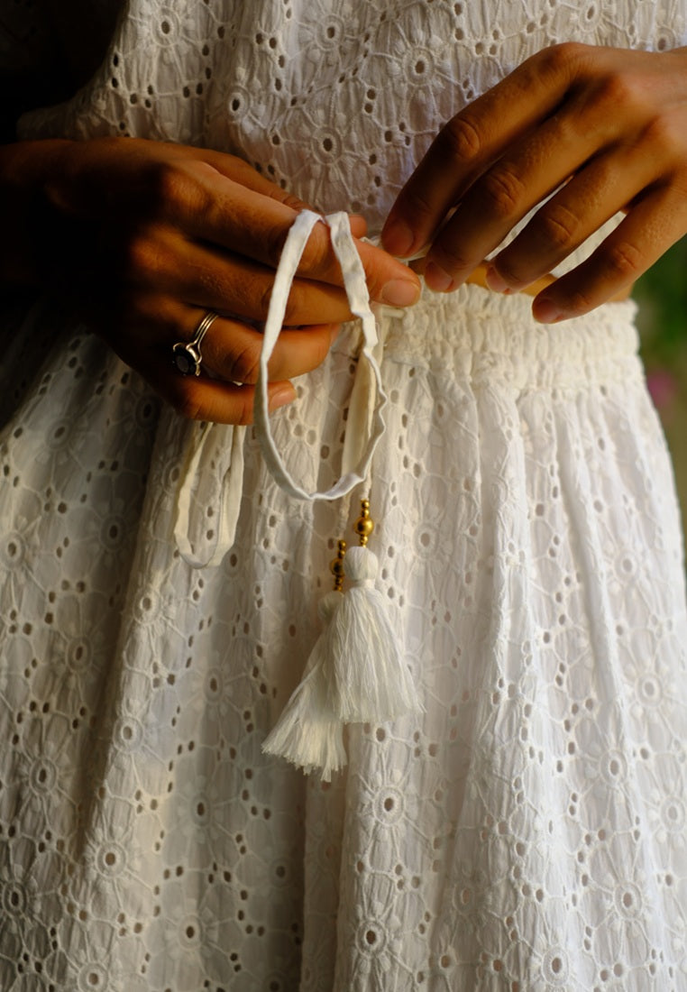 Cotton Eyelet Pants | Resort wear