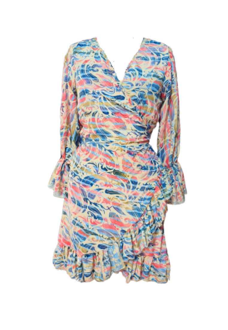 Silk Wrap Dress With Long Sleeves | Summer Dress Singapore