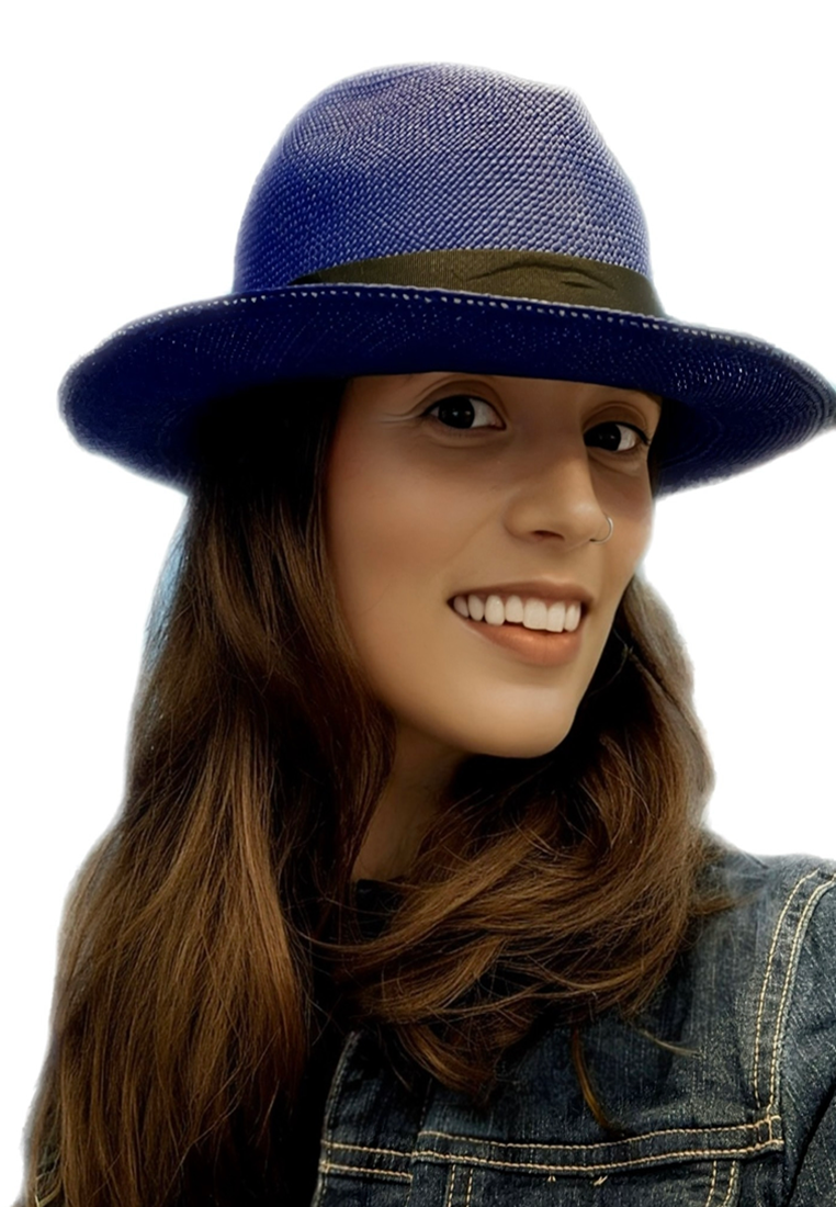 Genuine Ecuadorian Blue Panama Hat | Handwoven Toquilla Palm Hat  | Authentic Panama Hats Singapore