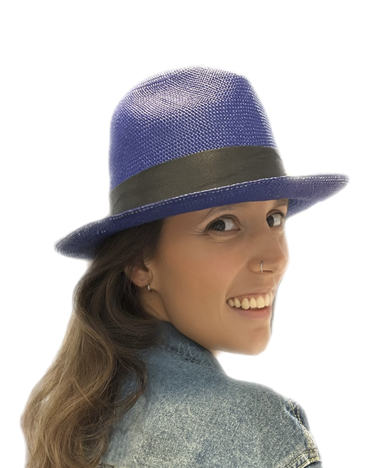 Genuine Ecuadorian Blue Panama Hat | Handwoven Toquilla Palm Hat  | Authentic Panama Hats Singapore