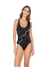 Load image into Gallery viewer, Ruffle Tummy Control Swimsuit
