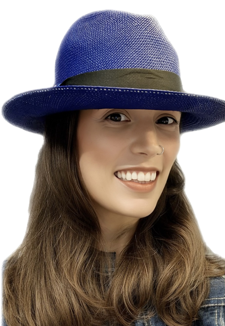 Genuine Ecuadorian Blue Panama Hat | Handwoven Toquilla Palm Hat  | Authentic Panama Hats Singapore