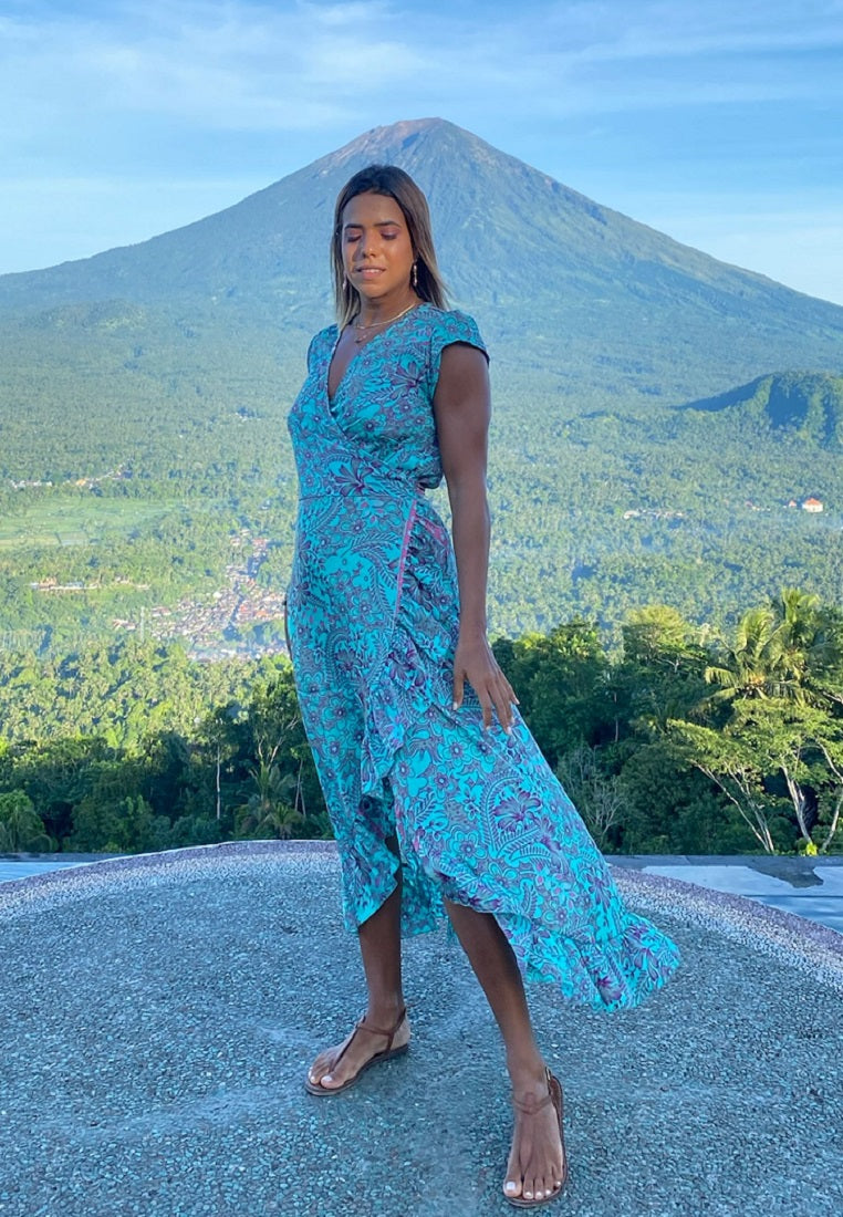 silk summer dress Boho Queen Silk Wrap Dress