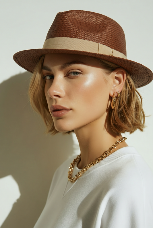 Brown Panama Hat | Handwoven Hat  | Authentic Panama Hats Singapore