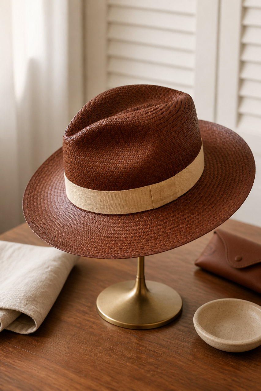 Brown Panama Hat | Handwoven Hat  | Authentic Panama Hats Singapore