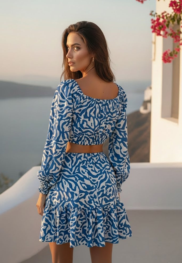 Ibiza Silk Crop Top and Skirt | Top and Skirt Set | Beachwear Singapore