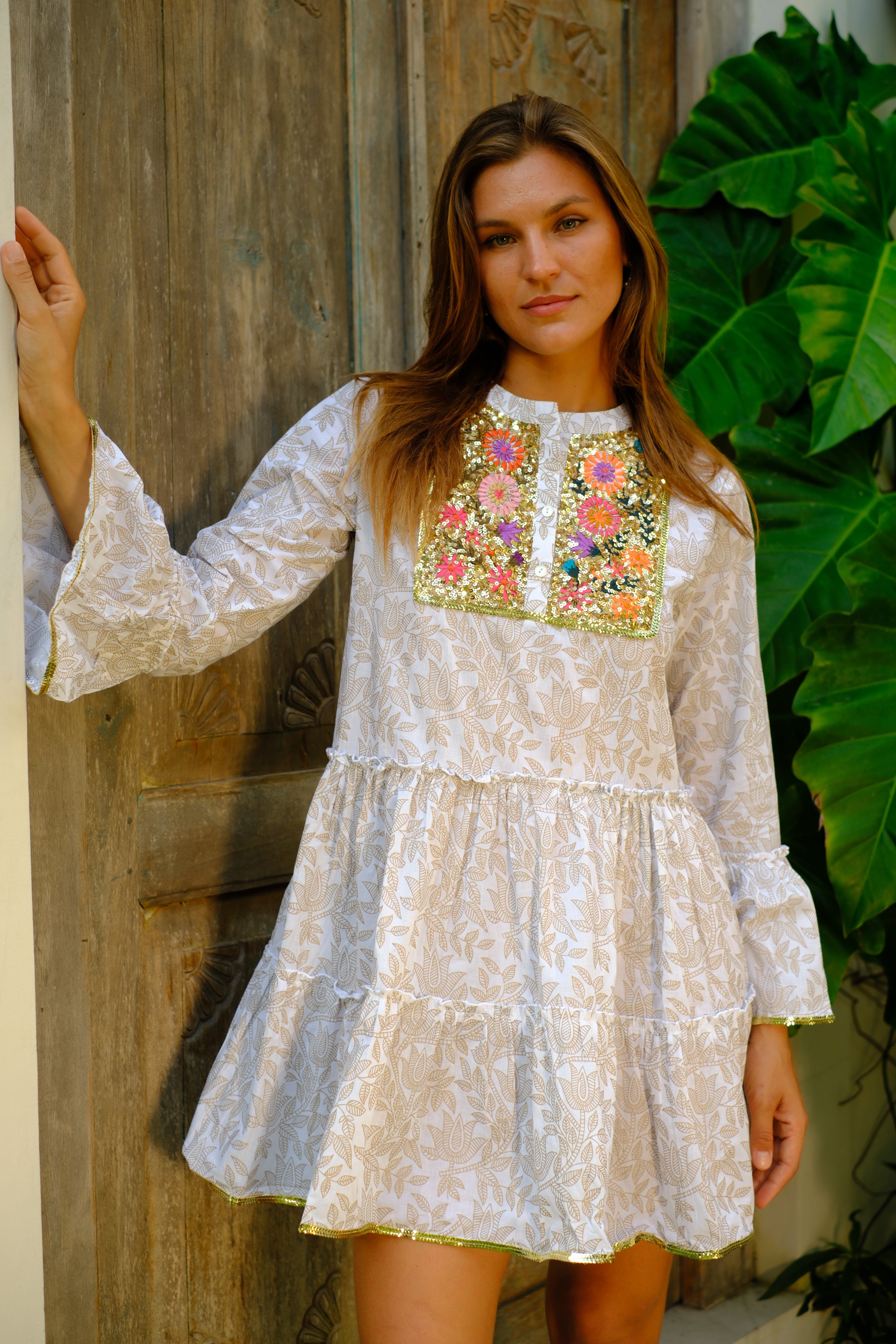 Mystic Tunic Dress | Embroidery Boho Dress | Beachwear Singapore
