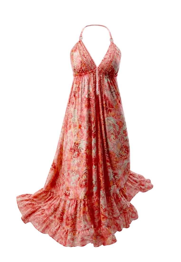 Floral patterned Silk Maxi Dress from Coral Secret 