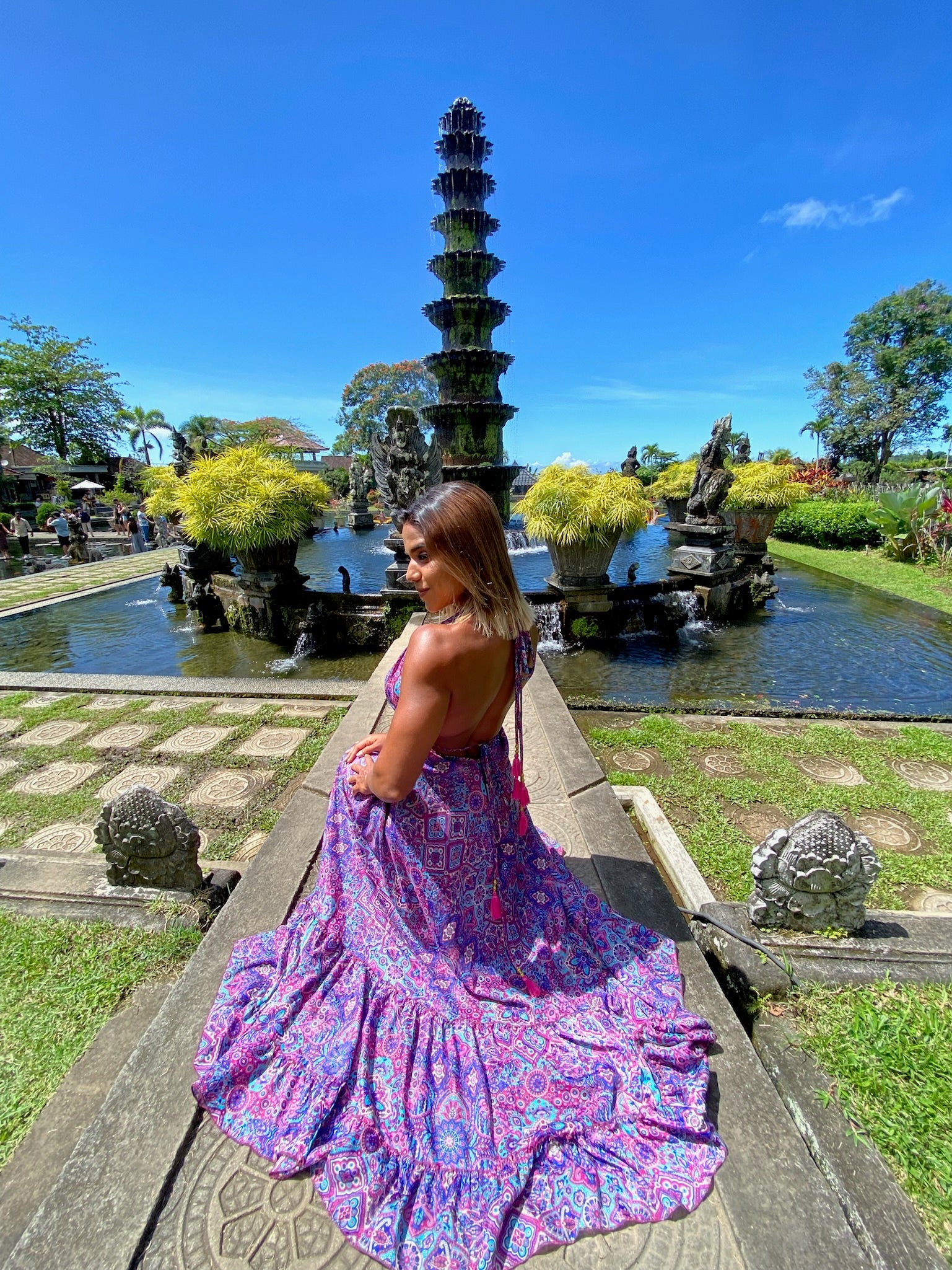Boho Silk Maxi Dress 