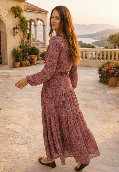 Crop Top I Silk Tiered Co-ord Set I Beachwear SG