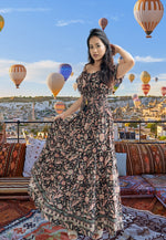 Load image into Gallery viewer, Spanish Maxi Dress with Golden Details
