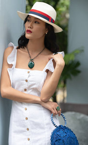 White Linen Midi Dress | Linen Button Up Dress | Beachwear Singapore