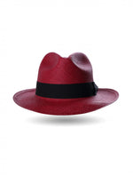 Load image into Gallery viewer, Red with Black Ribbon Panama Hat Pre-Order
